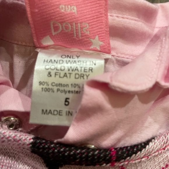 Beautiful pink and black argyle dress size 5 - Picture 4 of 5